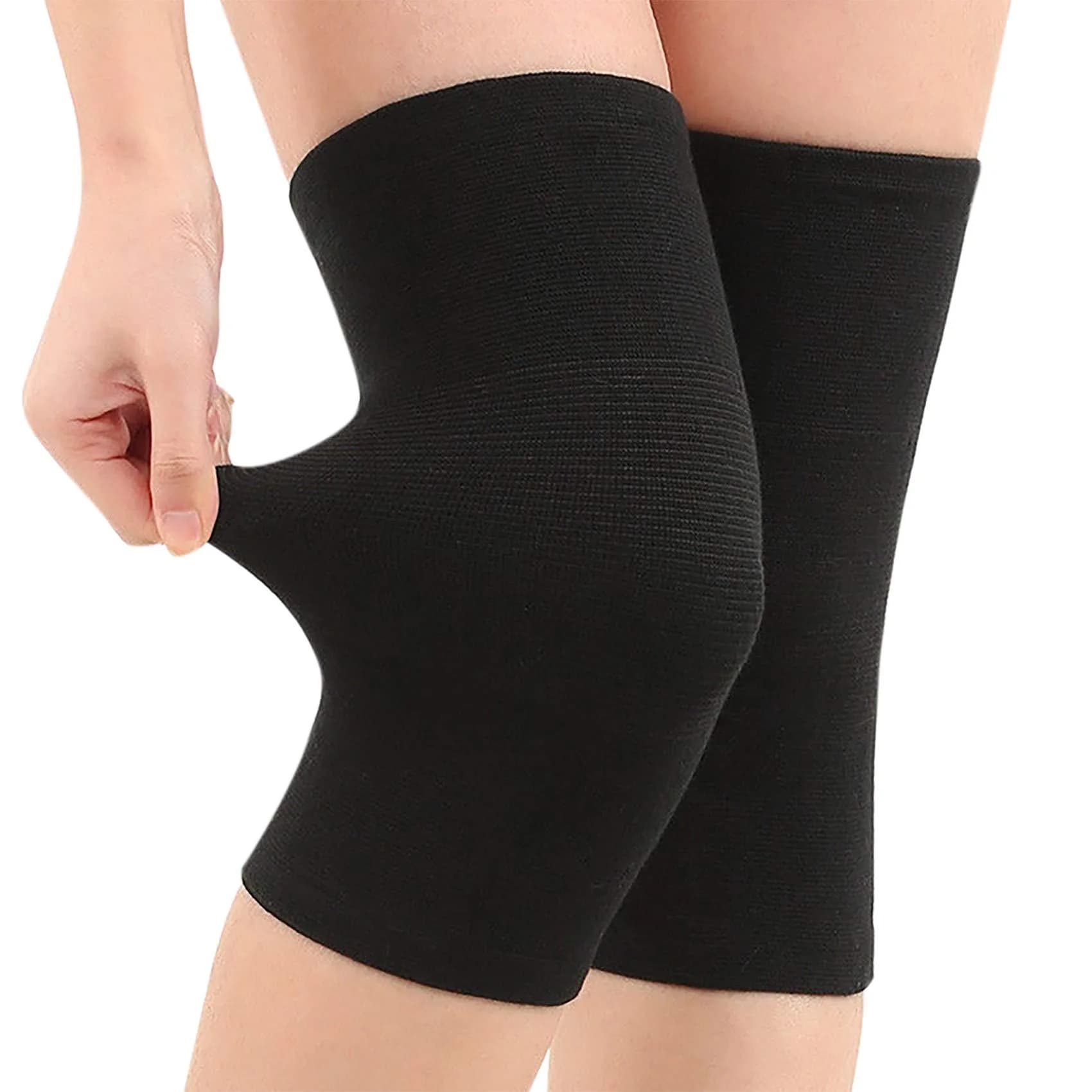 JUMISEE Khaki Cotton Knee Sleeves for Knee Support, Circulation & Pain Relief | X-Large (1 Pair) - main product image