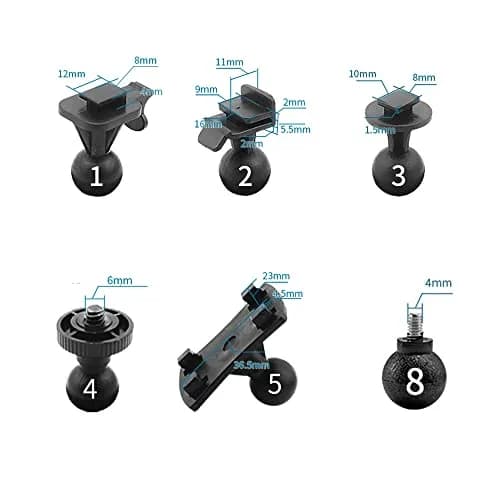 SSLHONG Black Dash Cam Suction Cup Mount Holder with 6 Adapters | Easy Install & Removal thumbnail 6