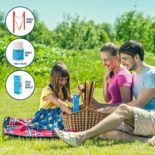 Atlasonix Giant Bubble Wand Kit with Powder for 3 Gallons of Solution | 8 Professional Bubble Wands & Trick Booklet thumbnail 5
