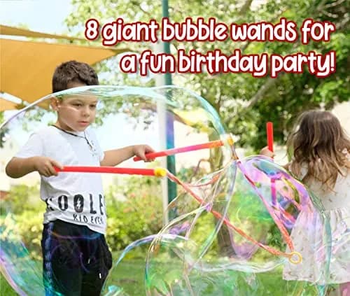 Atlasonix Giant Bubble Wand Kit with Powder for 3 Gallons of Solution | 8 Professional Bubble Wands & Trick Booklet thumbnail 2