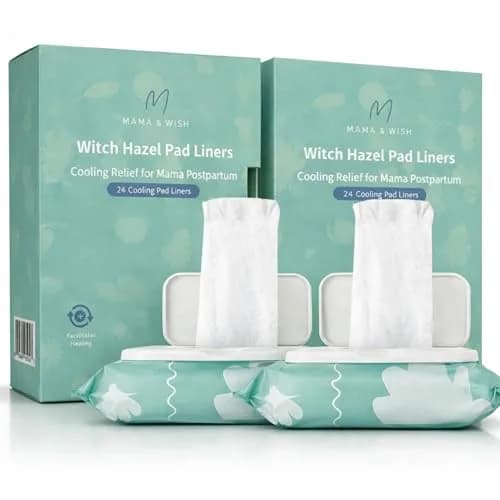 Mama & Wish Witch Hazel Pads for Postpartum Care | 2-Pack Liners | Cooling Relief & Natural Ingredients thumbnail 1