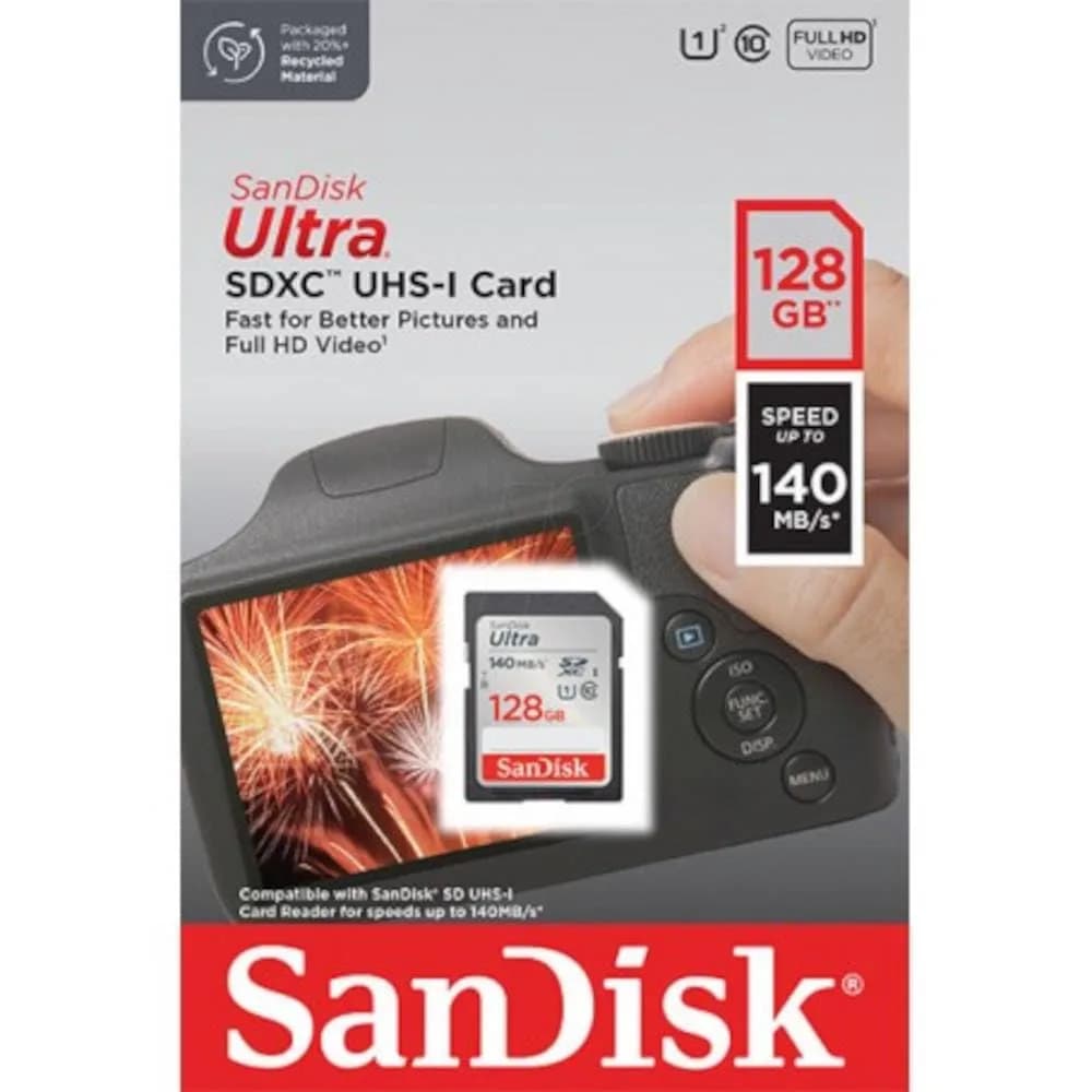 SanDisk 128GB Ultra SDXC UHS-I Memory Card 128 GB (128 GB) | Full HD Video Recording - view 3