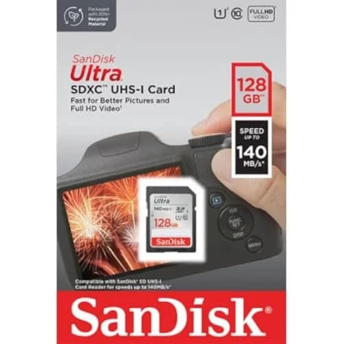 SanDisk 128GB Ultra SDXC UHS-I Memory Card 128 GB (128 GB) | Full HD Video Recording thumbnail 3