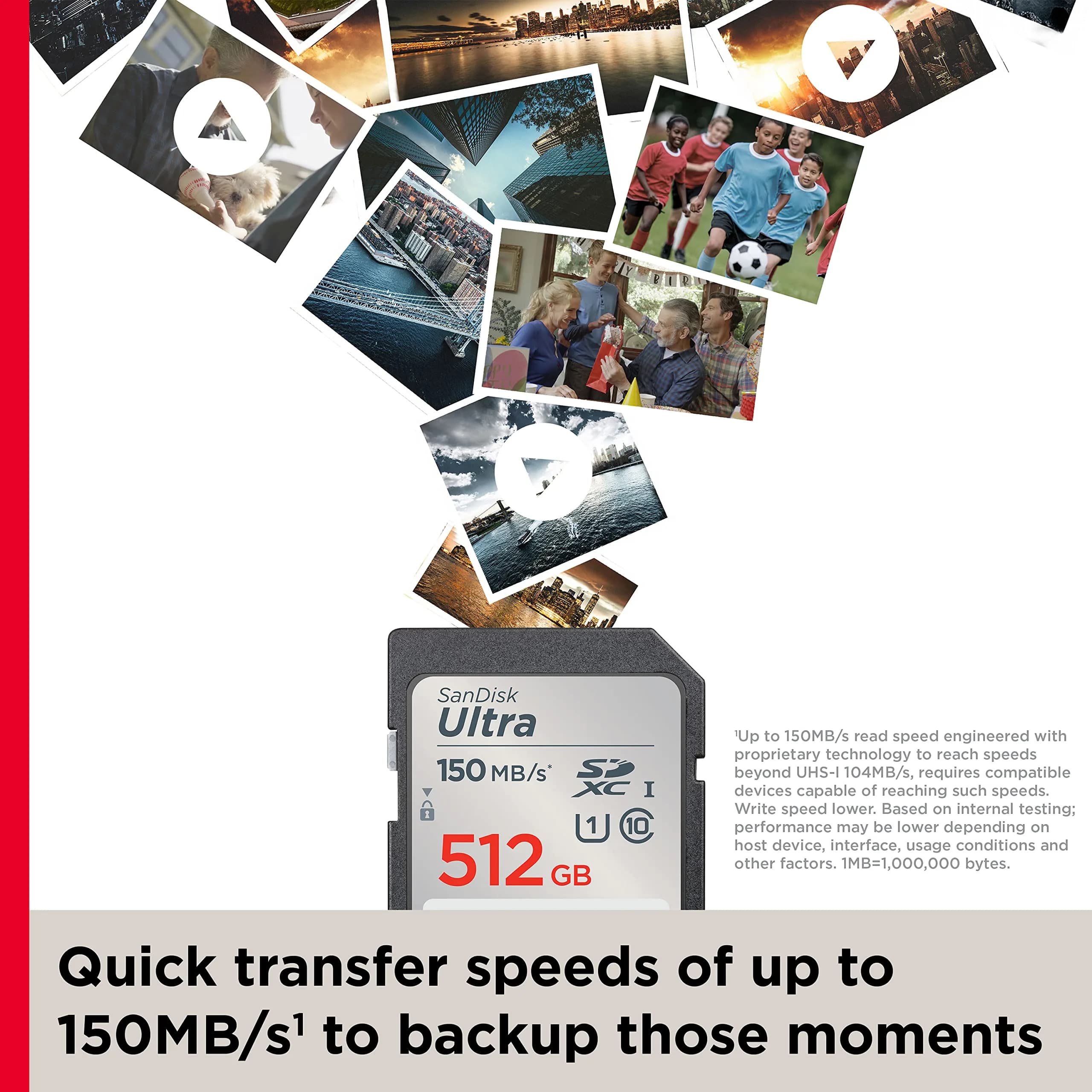 SanDisk 512GB Ultra SDXC UHS-I Memory Card 512GB (17.78cm x 23.11cm x 0.71cm) | Full HD Video & Fast Transfers - view 2