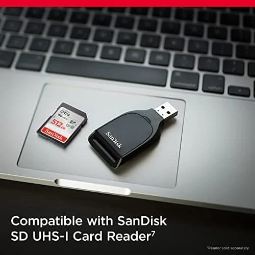 SanDisk 512GB Ultra SDXC UHS-I Memory Card 512GB (17.78cm x 23.11cm x 0.71cm) | Full HD Video & Fast Transfers thumbnail 3