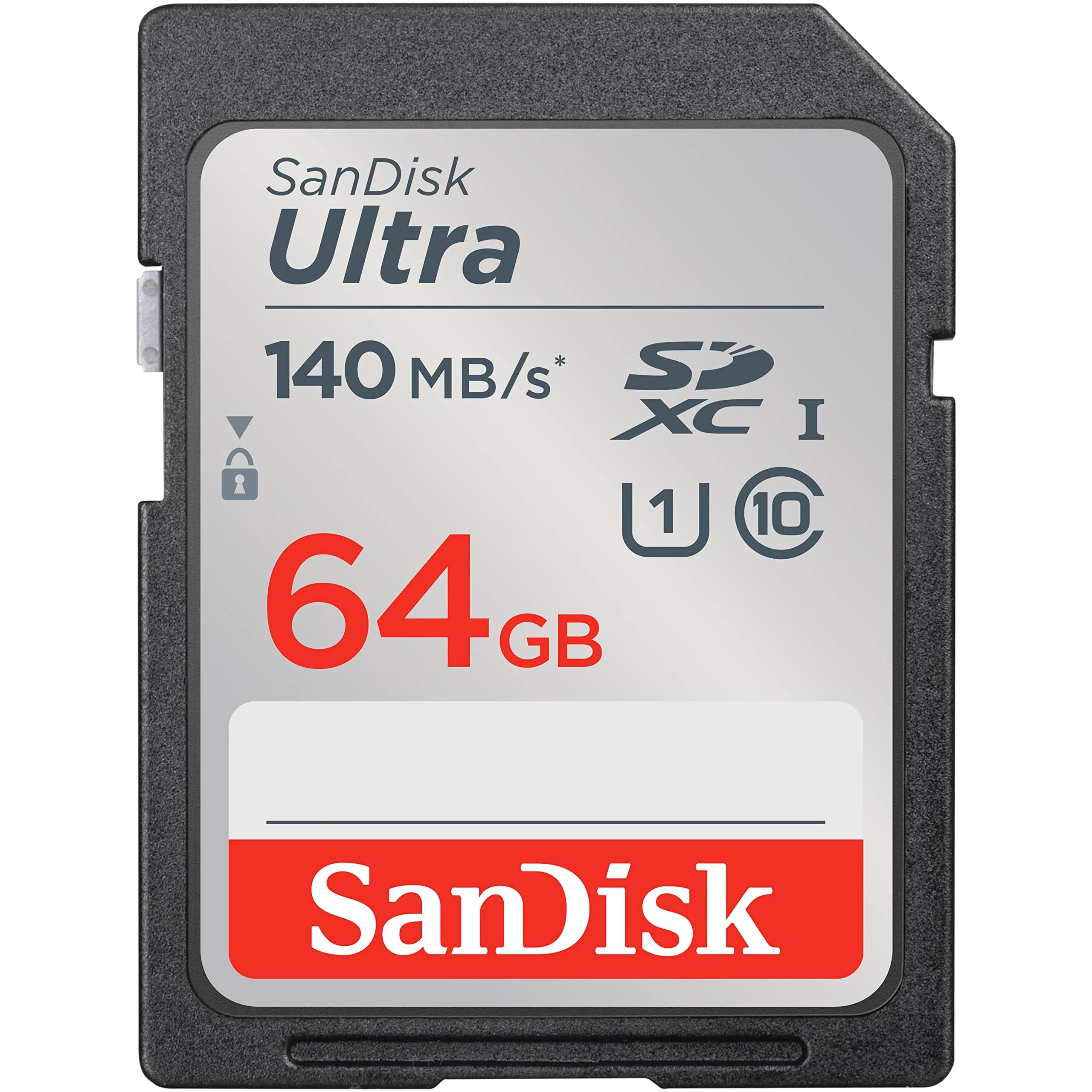 SanDisk 64GB Ultra SDXC UHS-I Memory Card | 140MB/s Read Speed, Full HD Video - main product image