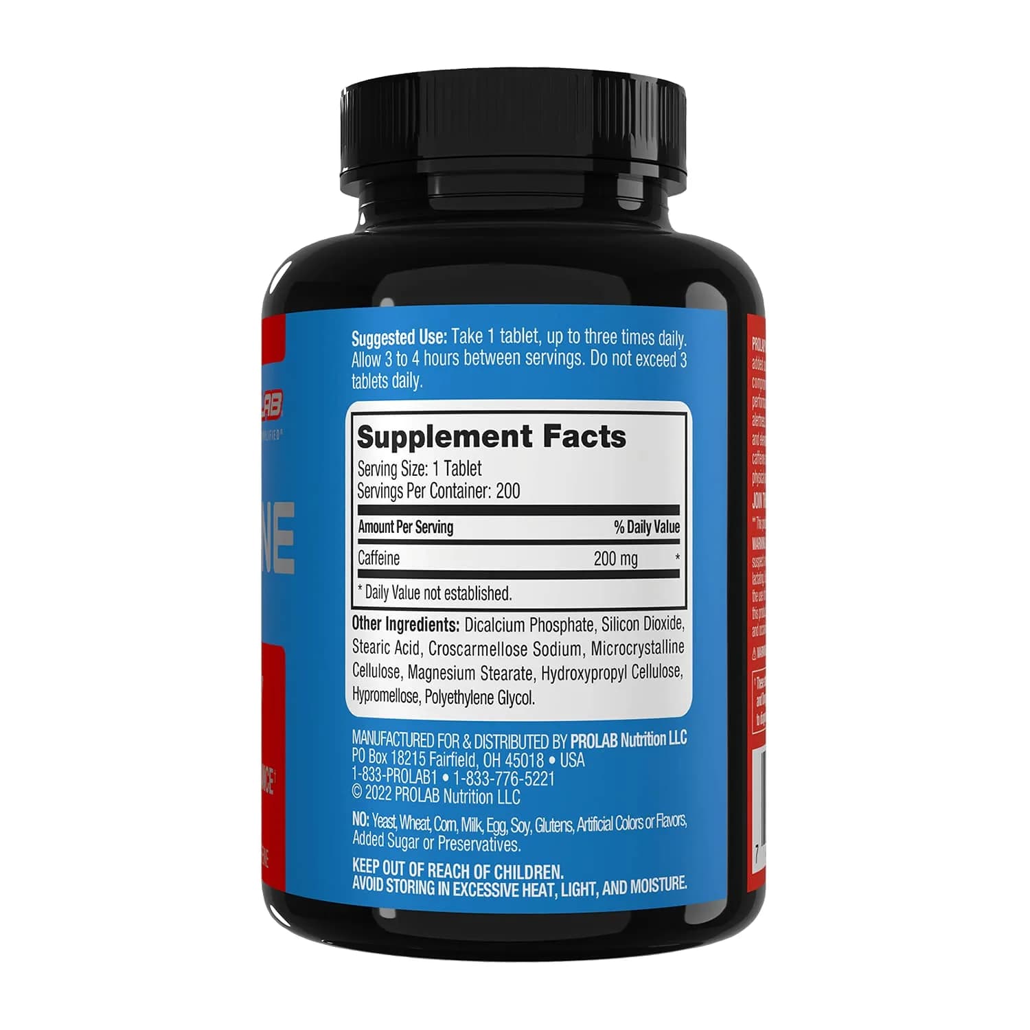 ProLab Caffeine 200mg Tablets, 200 Count | Energy, Focus & Endurance - view 5