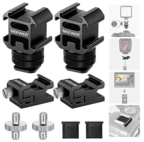 NEEWER 8 PCs Hot Shoe Mount Adapter Kit | Aluminum Camera & Lighting Accessory (70-120 chars) thumbnail 1