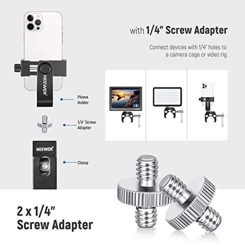 NEEWER 8 PCs Hot Shoe Mount Adapter Kit | Aluminum Camera & Lighting Accessory (70-120 chars) thumbnail 4
