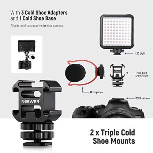 NEEWER 8 PCs Hot Shoe Mount Adapter Kit | Aluminum Camera & Lighting Accessory (70-120 chars) thumbnail 5