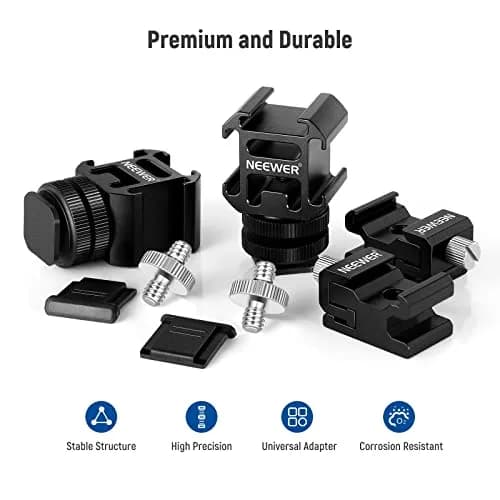 NEEWER 8 PCs Hot Shoe Mount Adapter Kit | Aluminum Camera & Lighting Accessory (70-120 chars) thumbnail 2