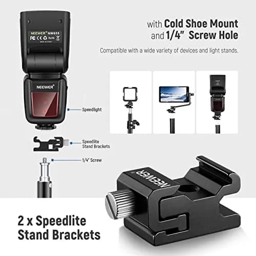 NEEWER 8 PCs Hot Shoe Mount Adapter Kit | Aluminum Camera & Lighting Accessory (70-120 chars) thumbnail 3