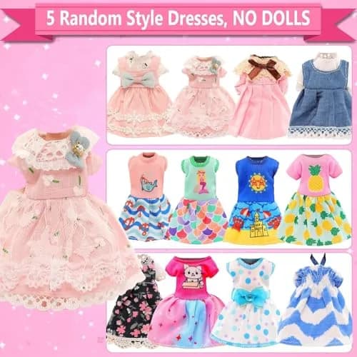 ENOCHT 20 Pcs Doll Clothes & Accessories Playset 5.3 Inch | Imaginative Doll Fashion Kit thumbnail 2