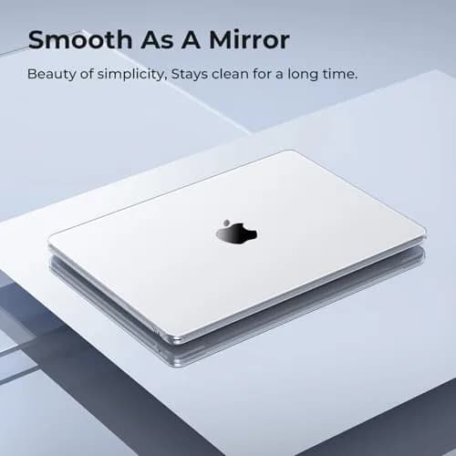 EooCoo Clear Case for MacBook Air 13.6-inch M2/M3/M4/M5 (2022-2026) | Crystal Hard Shell Protection thumbnail 4