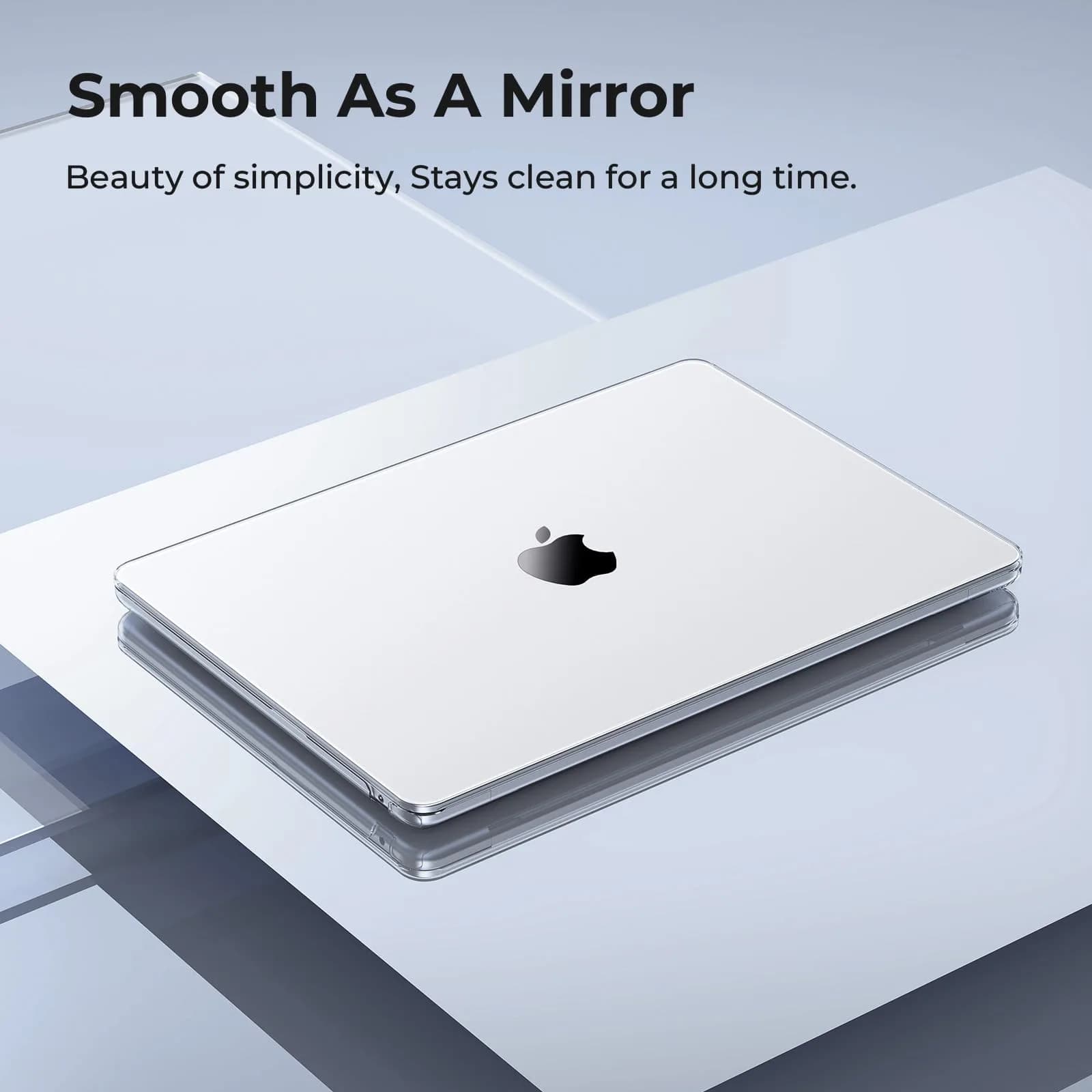 EooCoo Clear Case for MacBook Air 13.6-inch M2/M3/M4/M5 (2022-2026) | Crystal Hard Shell Protection - view 4