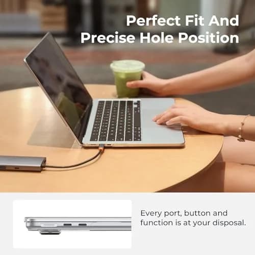EooCoo Clear Case for MacBook Air 13.6-inch M2/M3/M4/M5 (2022-2026) | Crystal Hard Shell Protection thumbnail 7