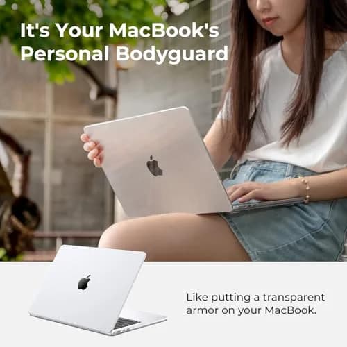 EooCoo Clear Case for MacBook Air 13.6-inch M2/M3/M4/M5 (2022-2026) | Crystal Hard Shell Protection thumbnail 9