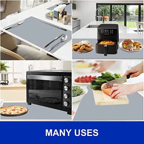 Kazualv Silicone Countertop Mat 60cm x 40cm | Heat Resistant & Waterproof Protector thumbnail 3