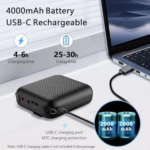 Norwii Portable Voice Amplifier with Wired Microphone Headset - 10W, 4000mAh, 30-Hour Battery | Loud & Clear Sound for Teachers thumbnail 4