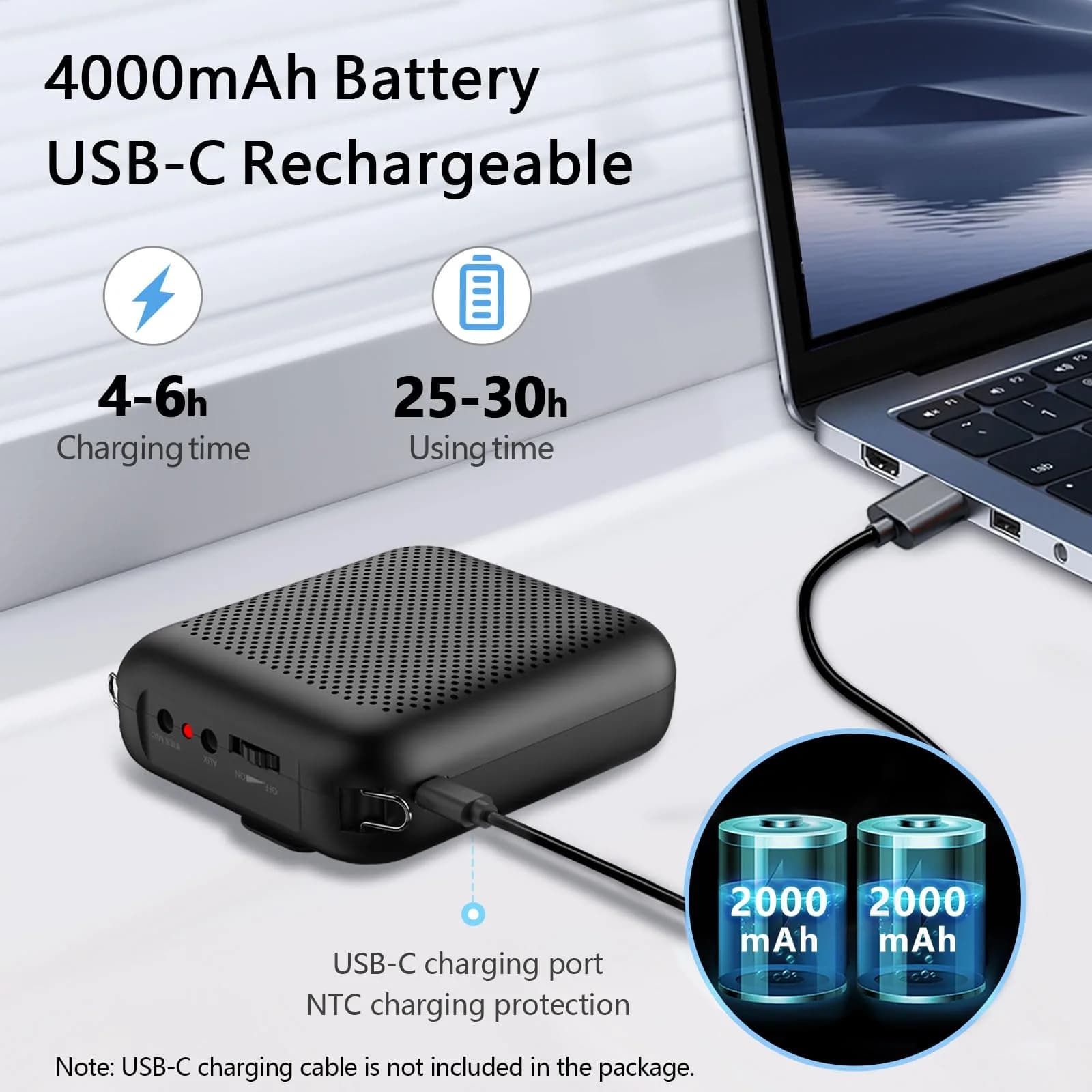 Norwii Portable Voice Amplifier with Wired Microphone Headset - 10W, 4000mAh, 30-Hour Battery | Loud & Clear Sound for Teachers - view 4