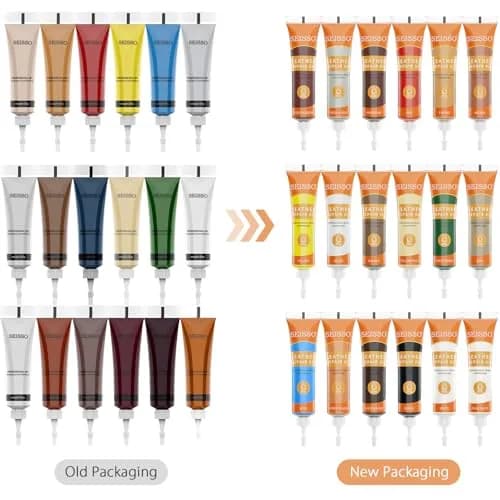SEISSO 18 Colors Leather Repair Kit | Professional Dye Filler Paint for Furniture, Car Seats, Couches, Shoes, Bags, Jackets, Vinyl thumbnail 2