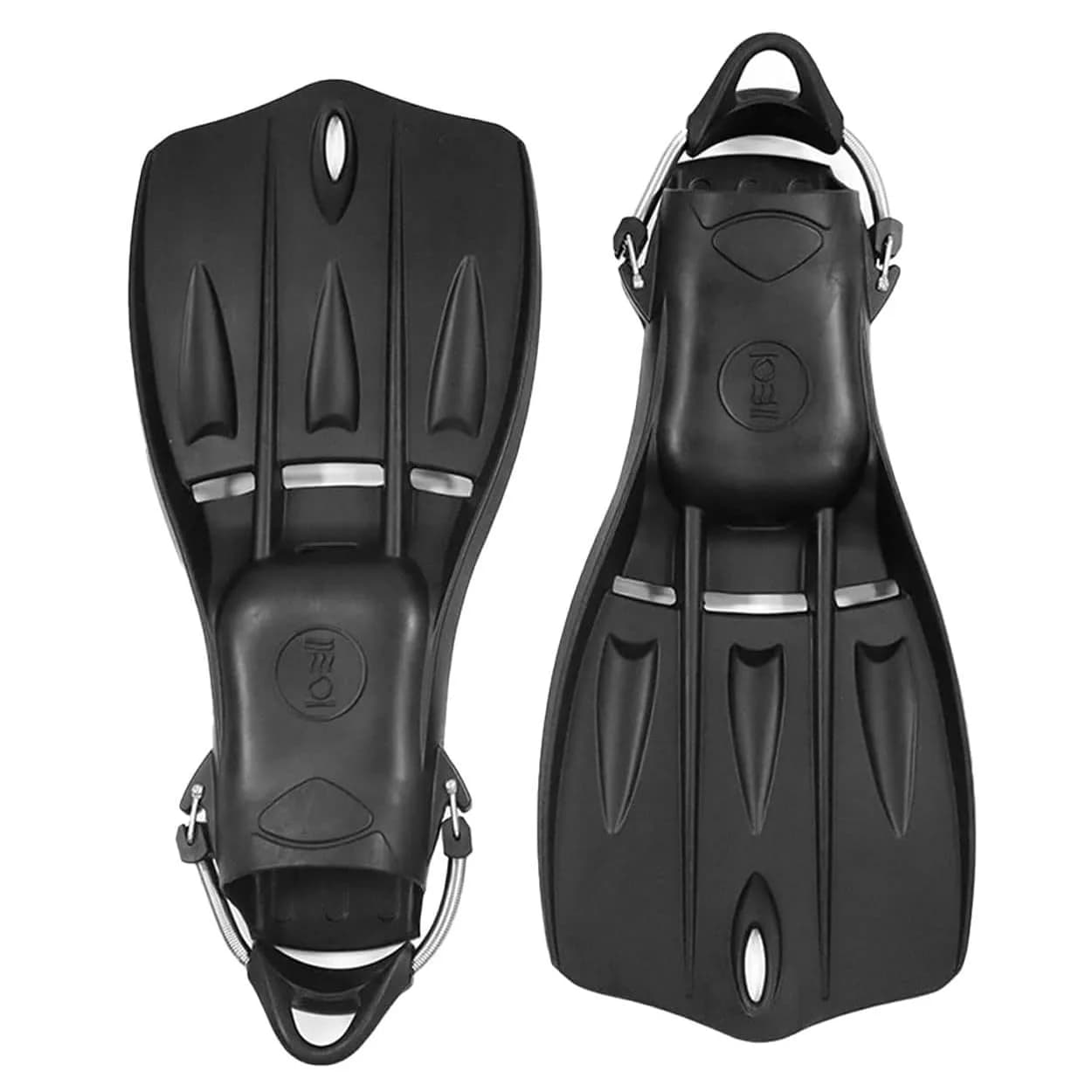 Fourth Element Tech Scuba Diving Fins, Black, Large | Performance & Comfort for Divers