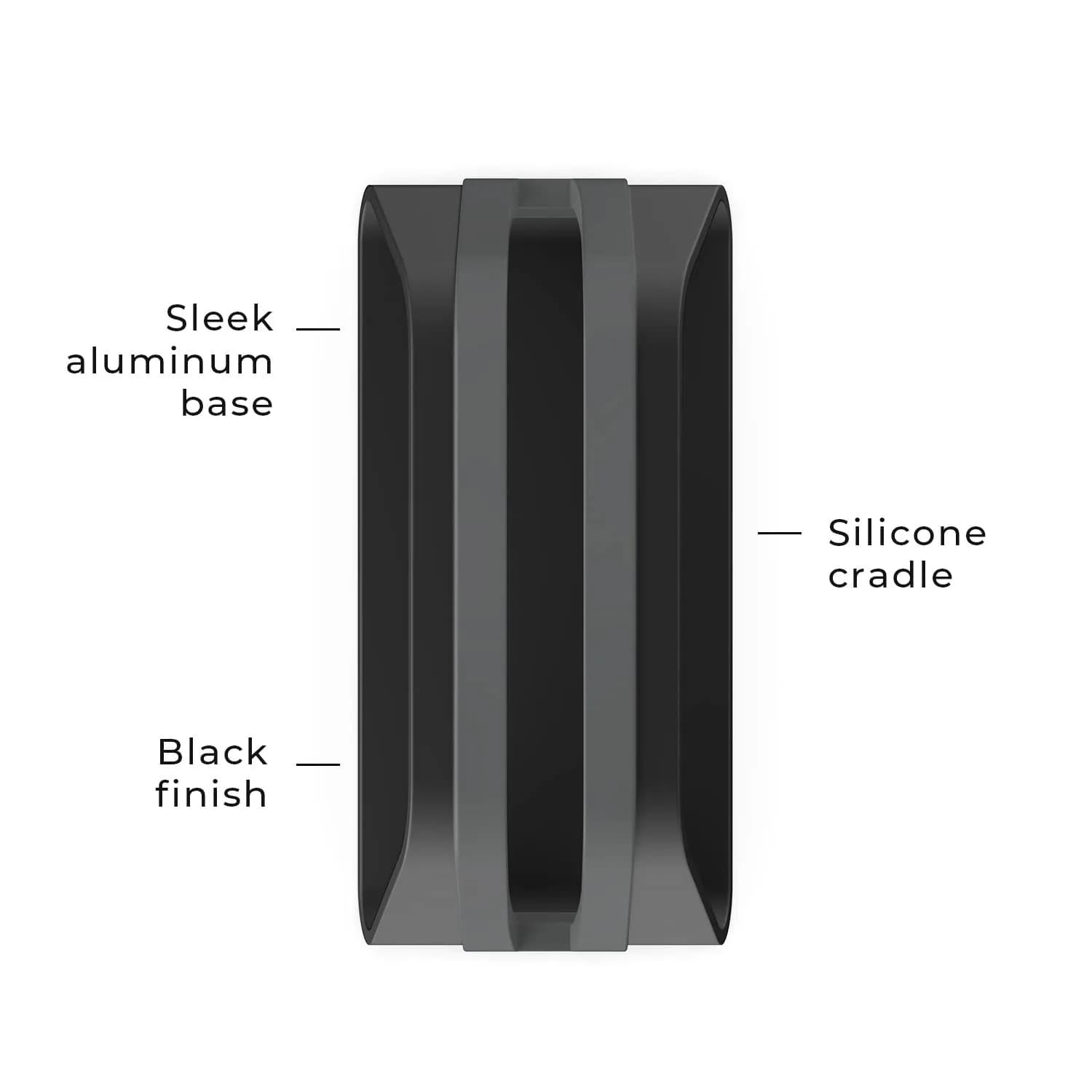 HumanCentric Vertical Laptop Stand for MacBook Pro & Air, Aluminium, Black | Space-Saving Desk Organizer - view 4
