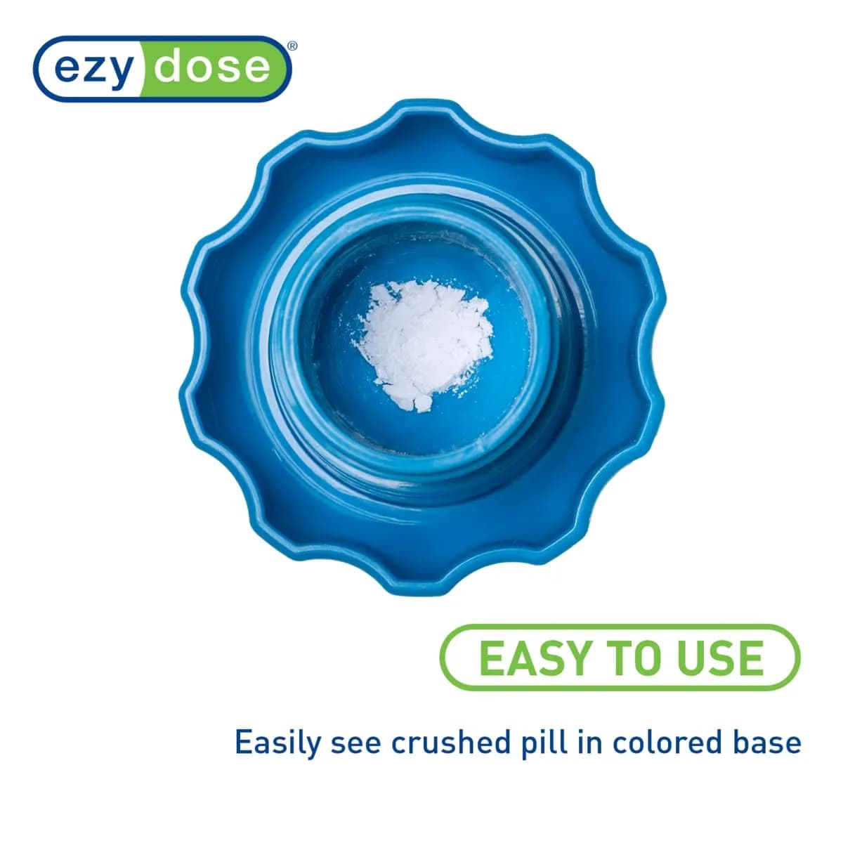 EZY DOSE Pill Crusher & Tablet Grinder, Small Blue, 60mm (2.375") | FDA Approved Pill Crusher for Easier Swallowing - view 4