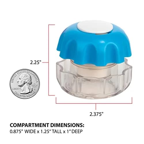 EZY DOSE Pill Crusher & Tablet Grinder, Small Blue, 60mm (2.375") | FDA Approved Pill Crusher for Easier Swallowing thumbnail 2