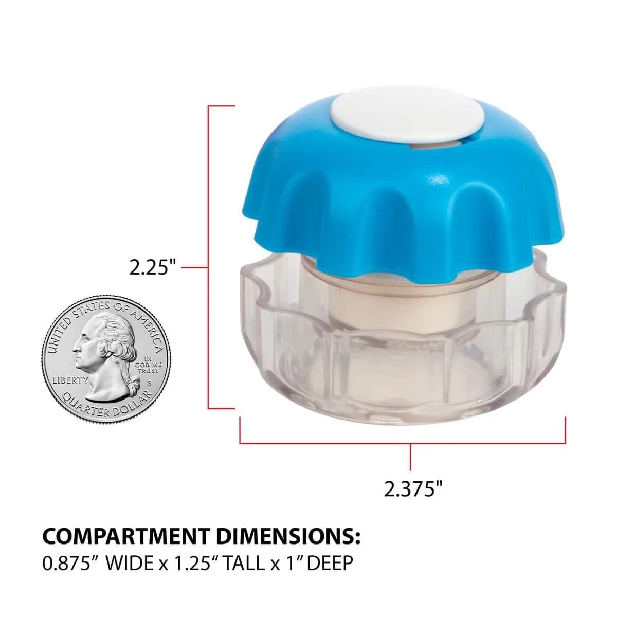 EZY DOSE Pill Crusher & Tablet Grinder, Small Blue, 60mm (2.375") | FDA Approved Pill Crusher for Easier Swallowing - view 2