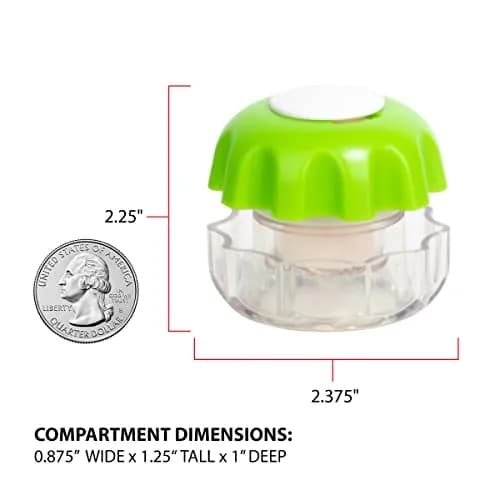 EZY DOSE Pill Crusher & Tablet Grinder with Storage Compartment, Small, Green | FDA Approved Medication Aid thumbnail 2