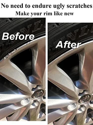 SYOAUTO Silver Rim Touch Up Paint Rim Scratch Repair Pen Wheel Touch Up Paint Car Rim Paint Pen Universal Color Silver Wheel Paint (Silver) | Easy Small Chip Fix thumbnail 4