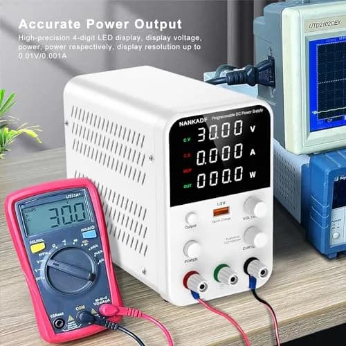 NANKADF 30V 10A DC Power Supply | Precise Encoder Knob & USB Fast Charging thumbnail 5