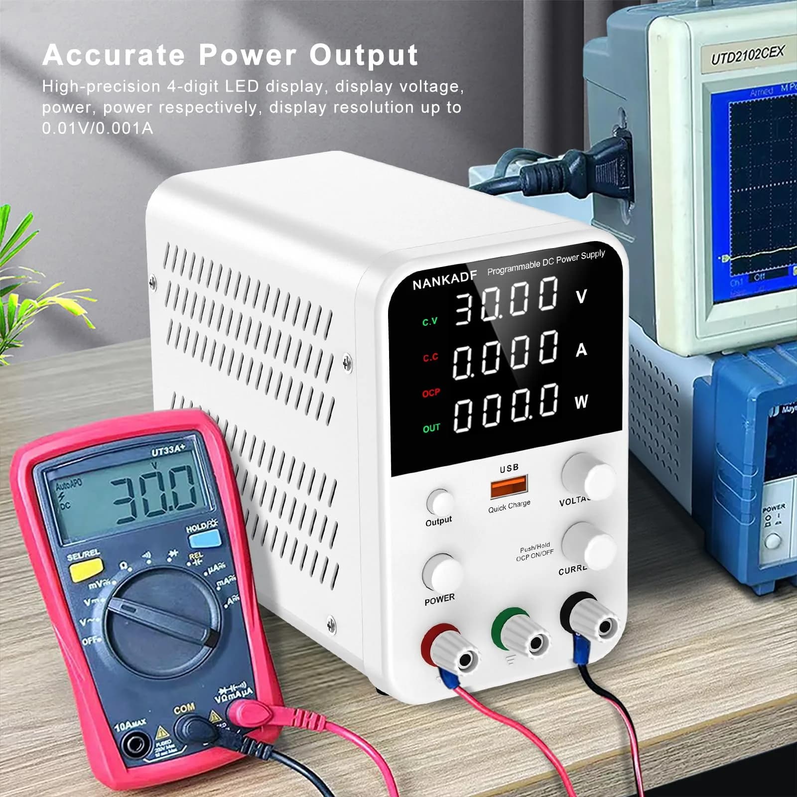 NANKADF 30V 10A DC Power Supply | Precise Encoder Knob & USB Fast Charging - view 5
