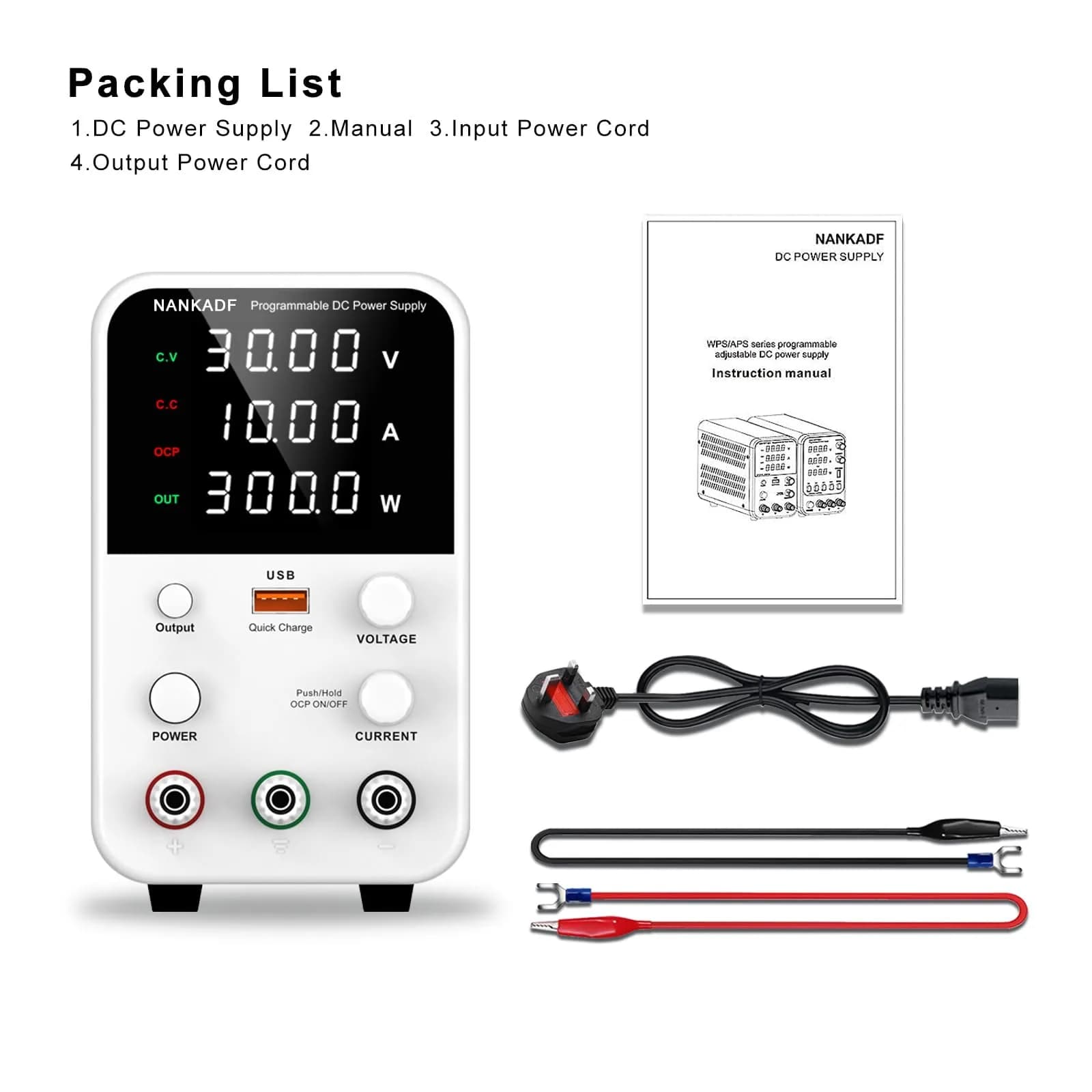 NANKADF 30V 10A DC Power Supply | Precise Encoder Knob & USB Fast Charging - view 6