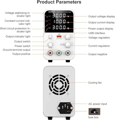 NANKADF 30V 10A DC Power Supply | Precise Encoder Knob & USB Fast Charging thumbnail 7