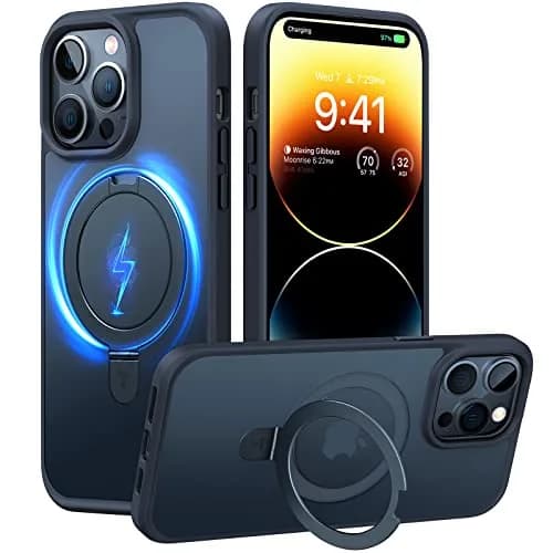 TORRAS Magnetic for iPhone 14 Pro Max Case with stand, Magsafe Compatible | Magnetic Shockproof Cover with Stand & Impact Absorption thumbnail 1