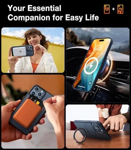 TORRAS Magnetic for iPhone 14 Pro Max Case with stand, Magsafe Compatible | Magnetic Shockproof Cover with Stand & Impact Absorption thumbnail 5