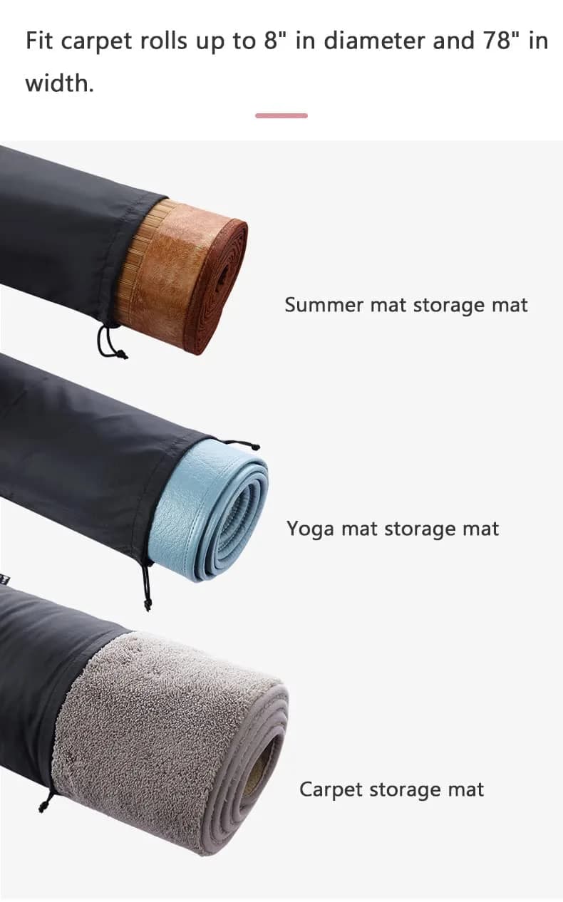 Primst 4PCS Carpet Waterproof Storage Bag Set | 33cm x 128cm (13" x 50") | Oxford Cloth Drawstring Rug Bags for Moving & Storage - view 2