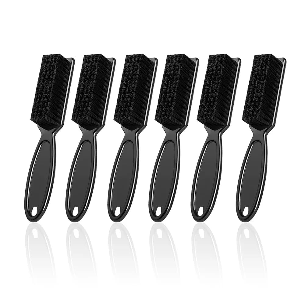 SQULIGT Black 6 Pcs Hair Brush Set | Nylon Bristle Barber Clipper Cleaning Brushes - main product image