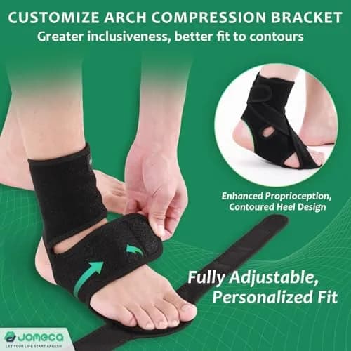 JOMECA Upgraded Drop Foot Brace for Walking with Shoes | Adjustable Soft AFO for Foot Drop Relief thumbnail 4