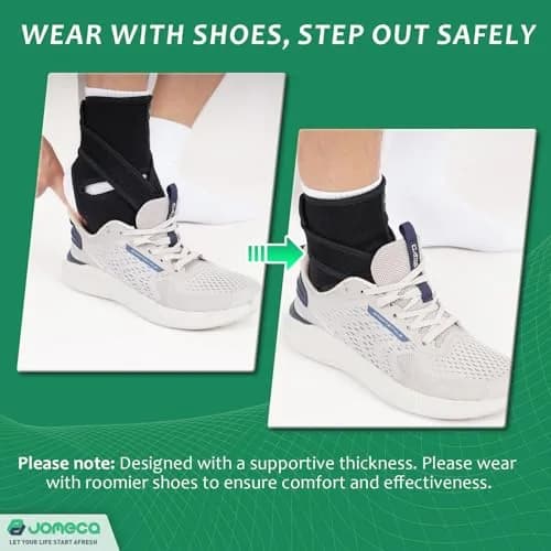 JOMECA Upgraded Drop Foot Brace for Walking with Shoes | Adjustable Soft AFO for Foot Drop Relief thumbnail 7