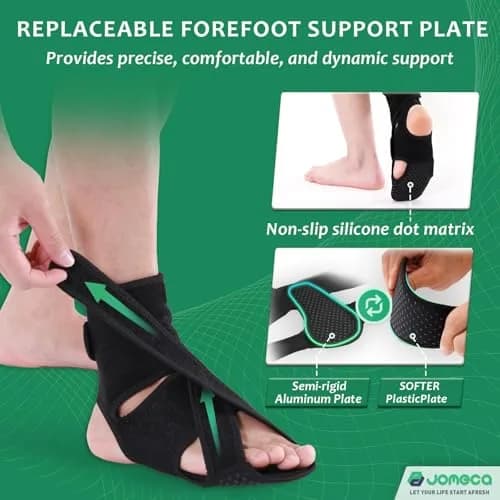 JOMECA Upgraded Drop Foot Brace for Walking with Shoes | Adjustable Soft AFO for Foot Drop Relief thumbnail 3