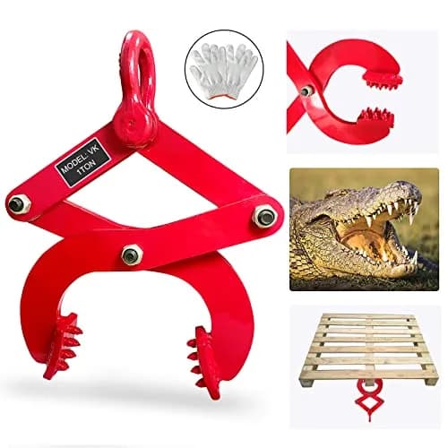 BONOOTH Pallet Puller 1T (2205 lbs) Capacity Heavy Duty Steel Scissor Grabber with 5.5" Jaw Opening | Industrial Material Handling Tool thumbnail 1