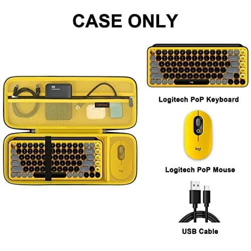 Canboc Case for Logitech POP Keys Mechanical Wireless Keyboard & POP Mouse | Portable, Water-Resistant, Impact-Proof thumbnail 2