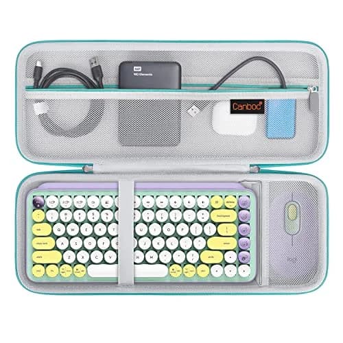 Canboc Case for Logitech POP Keys Mechanical Wireless Keyboard & POP Mouse | Portable, Waterproof, Mint Green thumbnail 1