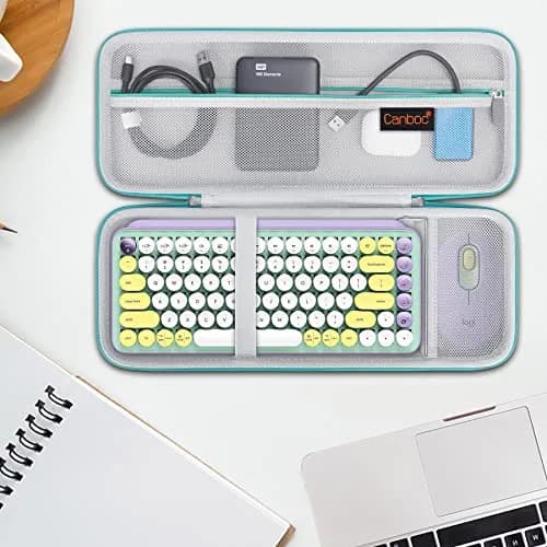 Canboc Case for Logitech POP Keys Mechanical Wireless Keyboard & POP Mouse | Portable, Waterproof, Mint Green thumbnail 7