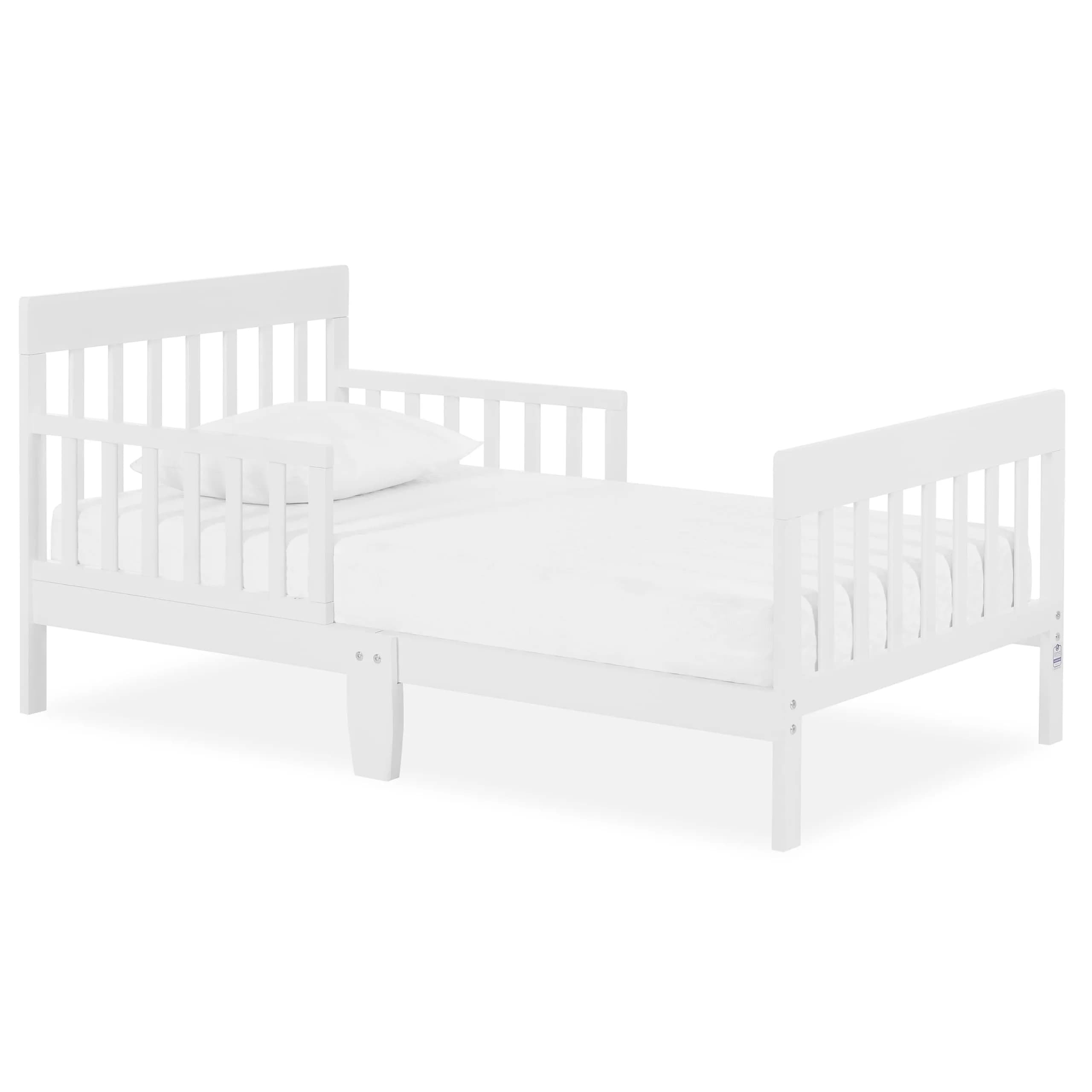 Dream On Me Finn Toddler Bed | GREENGUARD Gold, Pinewood, White, Low Floor Design - main product image