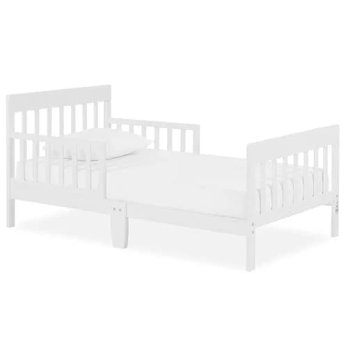 Dream On Me Finn Toddler Bed | GREENGUARD Gold, Pinewood, White, Low Floor Design thumbnail 1