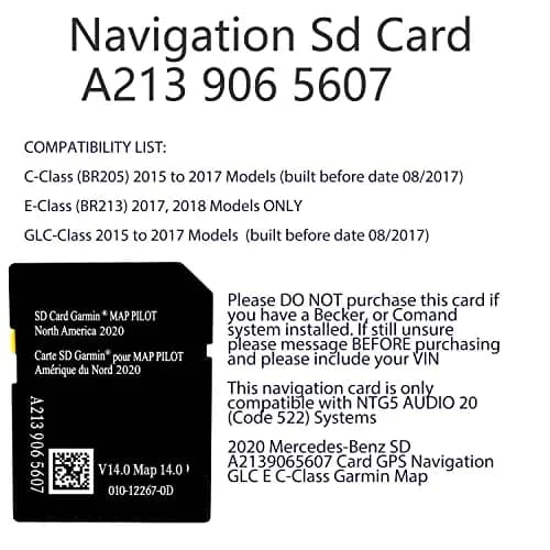 Ulfeng Navigation SD Card Map for Mercedes E-Class, GLC & C-Class | Version 14.0 | USA/Canada/Mex thumbnail 6
